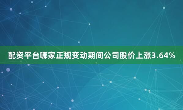 配资平台哪家正规变动期间公司股价上涨3.64%